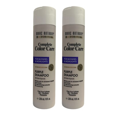 2 Pk Marc Anthony Complete Color Care Purple Shampoo 8 oz for Blondes Highlights