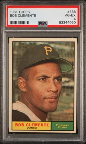 1961 Topps #388 Roberto Clemente - PSA 4 - Pittsburgh Pirates Hall of Famer