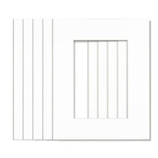 SET OF 10 - 5x7 Single White Mats to fit 3.5x5 sized image