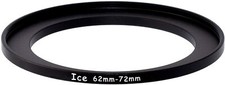 ICE 62mm to 72mm Step Up Ring Filter/Lens Adapter 62 Male 72 Female