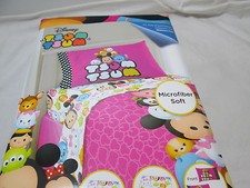 New Disney TSUM TSUM 3 piece Twin Sheet Set  Microfiber Soft  Multi Colors NIP