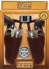 CHROME COWBOY GUNS TOY PISTOL REVOLVER WILD WEST PLAY SET BADGE HOLSTER BANDANA