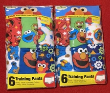 New Sesame street training pants 12 Pair 3T  2 Sets 6ea Training Stickers