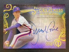 2015 Topps Tribute David Cone Foundations of Greatness Onyx Auto 10/50 Mets