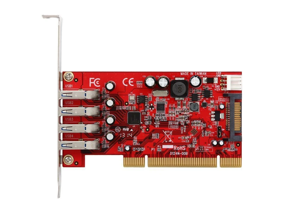 StarTech.com 4 Port PCI SuperSpeed USB 3.0 Adapter Card with SATA / SP4 Power Mo - Image 3 of 4