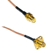 RG316 RP-SMA FEMALE to RP-SMA Female Flange RF Cable Rapid-SHIP LOT