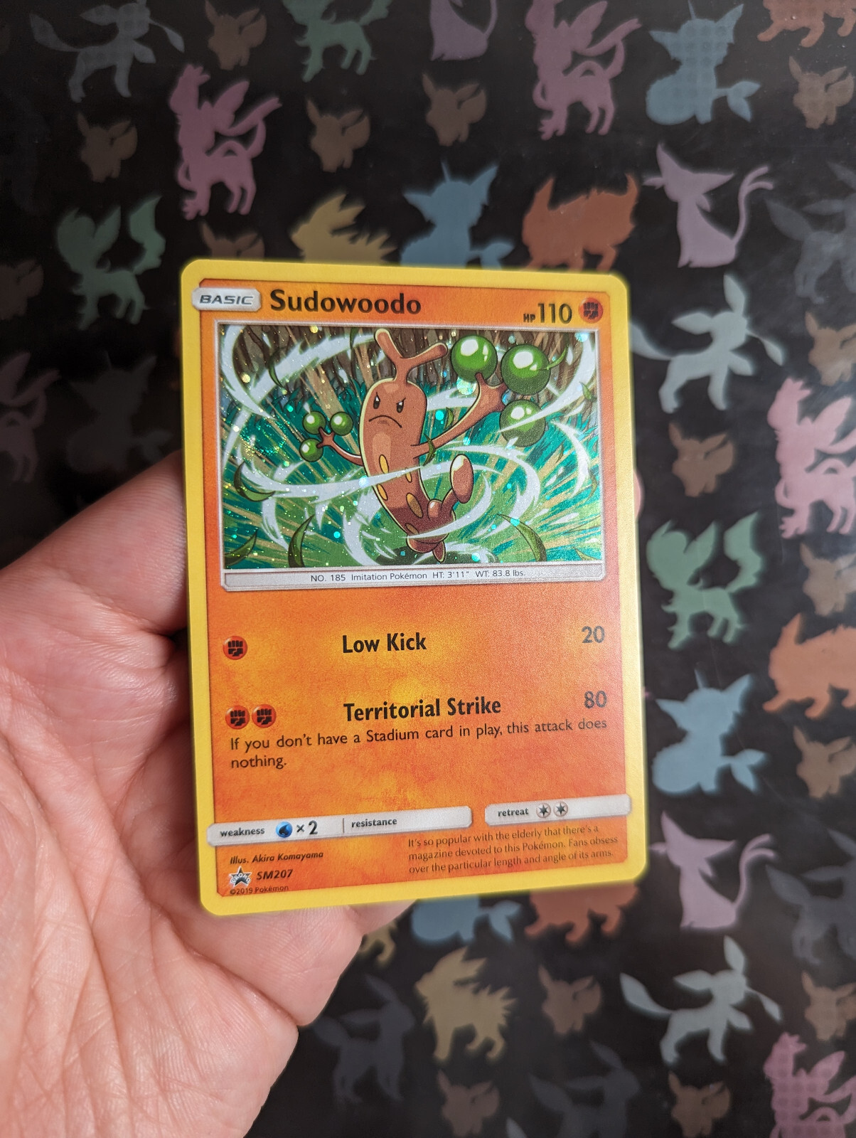 Sudowoodo SM207Holo Sun & Moon Black Star Promo Pokemon Card Near Mint