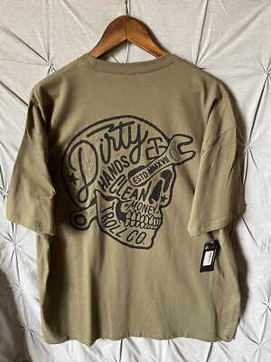 Troll Co Dirty Hands Clean Money Green T Shirt Mens Size 3XL New With Tags