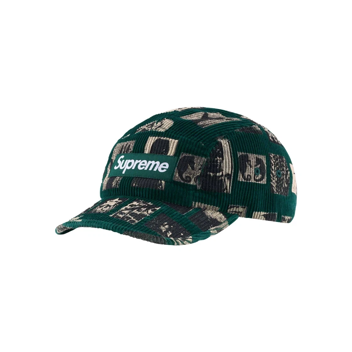 Casquette de camp Supreme Weirdo Dave velours côtelé verte   24SS  