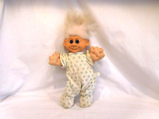 Troll Russ Stuffed Plush Vinyl Cloth Doll PJ's Fairy Tale 1992 Vintage 12" Russ