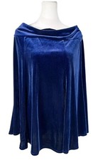 BLUE VELVET VTG SWING SKIRT OR COWL PONCHO CAPE Y2K 1990s GRUNGE WHIMSICAL GOTH