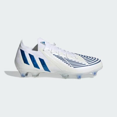 Adidas Unisex Predator Edge.1 Low FG Fußballschuhe / Weiß Blau / UVP 180£