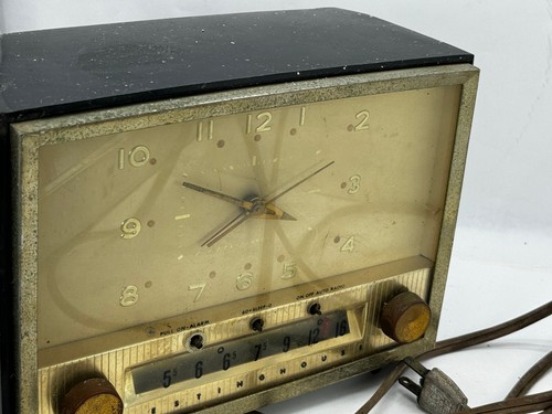 Radio Reloj Westinghouse Vintage 1954 NEGRO Modelo H-477T5 repuestos o restauración - Imagen 12 de 12