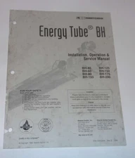 Roberts Gordon Energy Tube  Installation, Operation & Service Manual- 1998-99