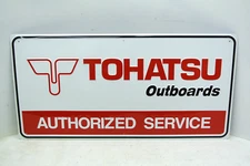 Tohatsu Outboards Authorized Service Aluminum Shop Store garage Sign 36" x 18"