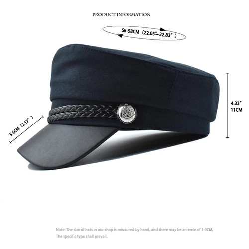 Vintage Military Beret Hats For Women Men Sailor Cap Autumn Winter British Style - 第 13/13 張圖片