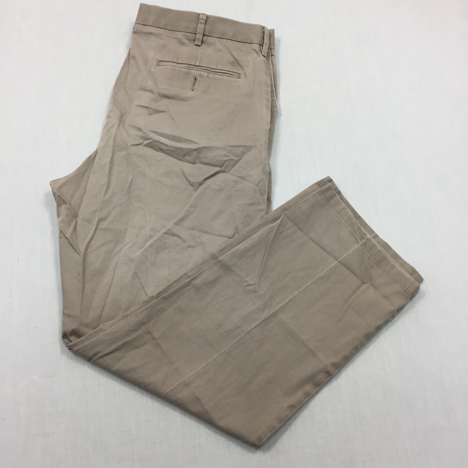Dockers Chino Trousers Cotton Pants Straight Fit Mens Size 40W 32L Beige