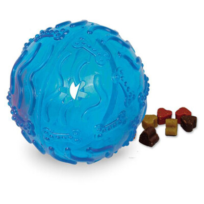 Nobby TPR Snackball Labyrinth blau - Hunde Kauspielzeug, Futterball, robust
