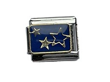 SILVER GOLD STAR STARS ITALIAN CHARM FITS all classic 9mm Italian BRACELET BA6