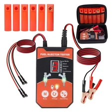 Universal Fuel Injector Tester Cleaner Tool Kit 6 Size Cleaning Adapters 8 Pu...