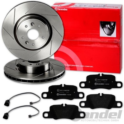 brembo BREMSSCHEIBEN 350mm + BELÄGE HINTEN für PORSCHE PANAMERA 970 Bj 2009-2016