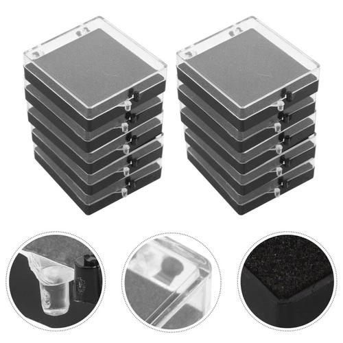 10 Pcs Small Jewelry Pin Box Badges Collection Display Brooch Holder