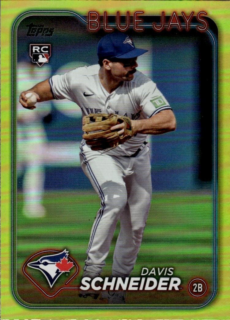 2024 Topps #189 Davis Schneider Yellow Foil