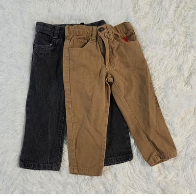 Nautica & U.S. Polo Assn. 2T Jeans Khakis Black Brown Pants Unisex Baby Toddler