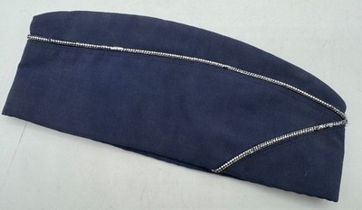 Vintage US Air Force USAF Officer Blue Overseas Garrison Side Cap Flight Ace