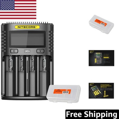 Rapid Charge 4-Slot USB-C Battery Charger with Organizer for Outdoor Enthusiasts