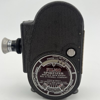 Bell & Howell Filmo Sportster Double Run Eight 8mm Camera w/case