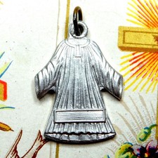 Saint Virgin Mary Holy Tunic, Chartres. Antique Religious Pendant. French Medal.
