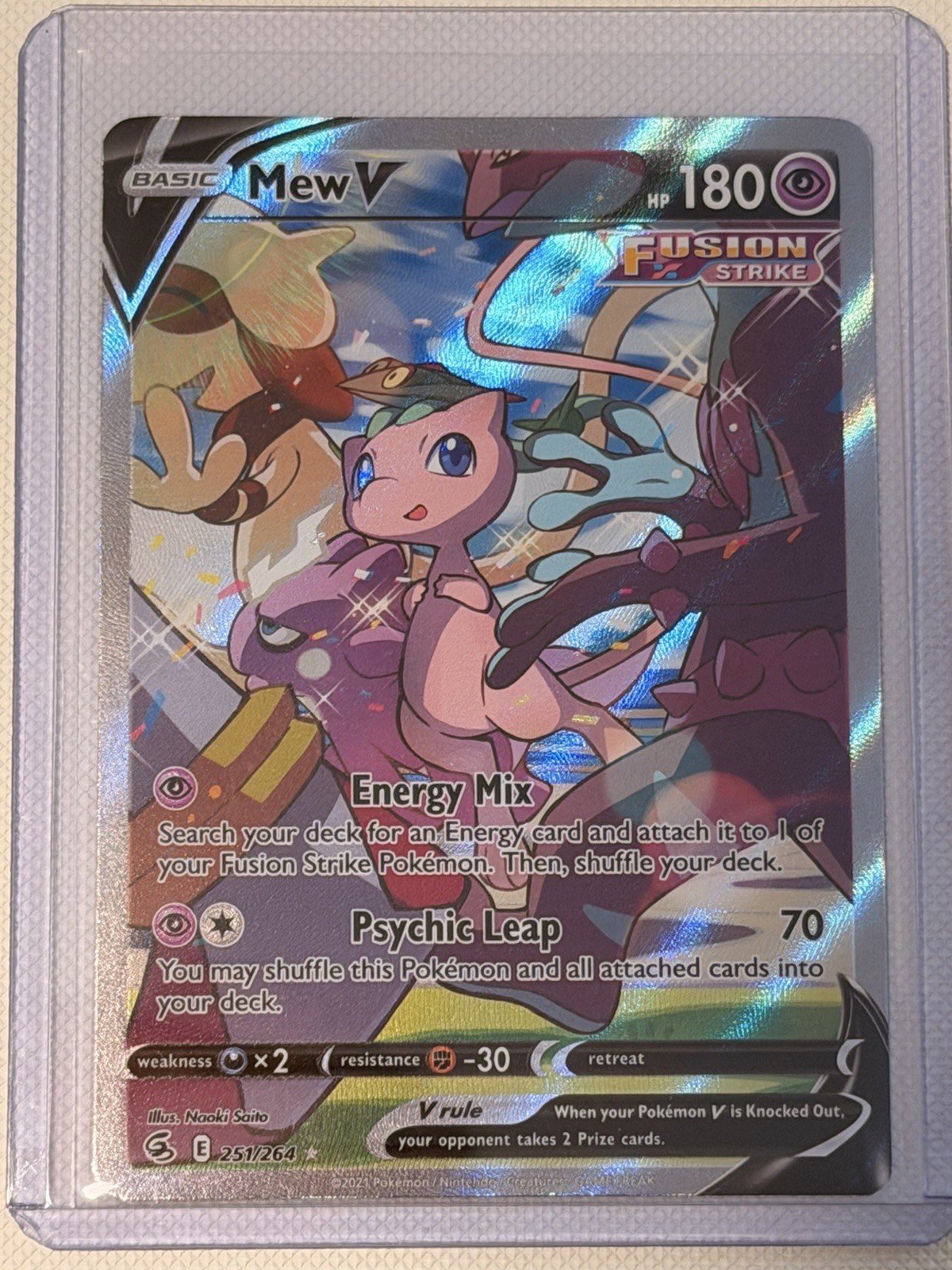 Pokemon TCG Mew V Fusion Strike Alternate Full Art 251/264 Ultra Rare Alt Art