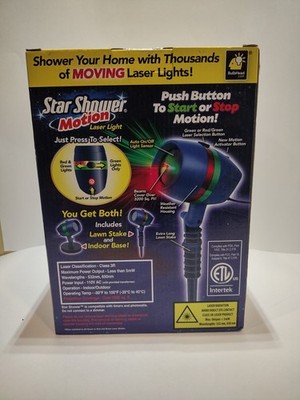 Bulbhead Star Shower Motion Laser Lights Projector Christmas - NEW IN BOX!