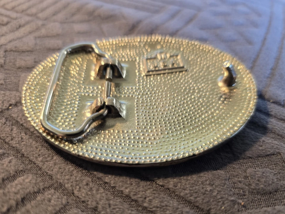 Vintage Gold & Silver Toned Deer Head Belt Buckle - Image 3 of 4