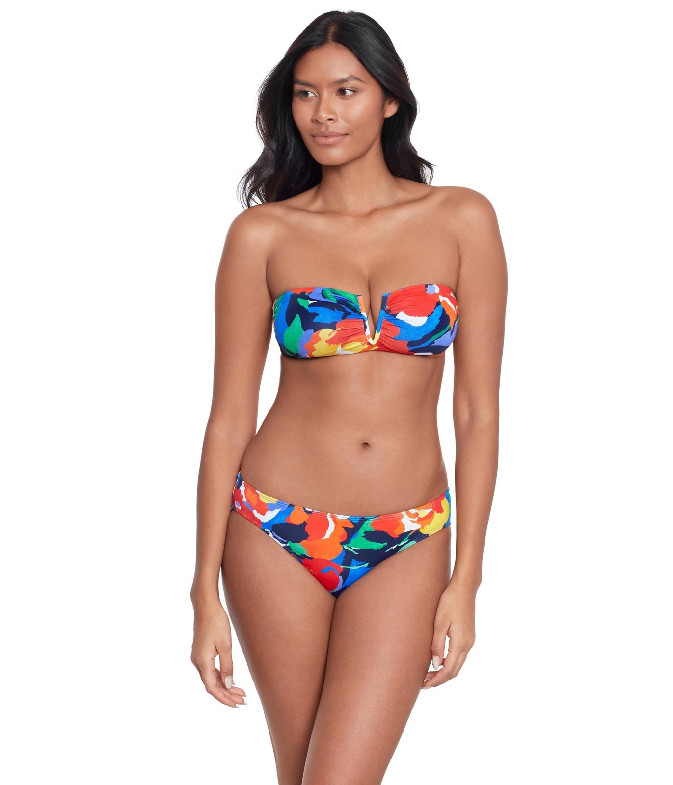 Lauren Ralph Lauren Swimwear Multicolor Floral Printed Hipster, Size 14