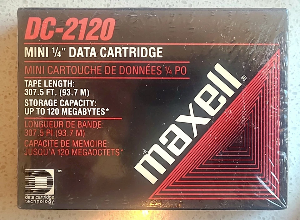 10 Maxell Mini ¼" Data Cartridges DC-2120 QIC80 Compatible 120 MB 307.5 Ft Long Foto 2 de 4