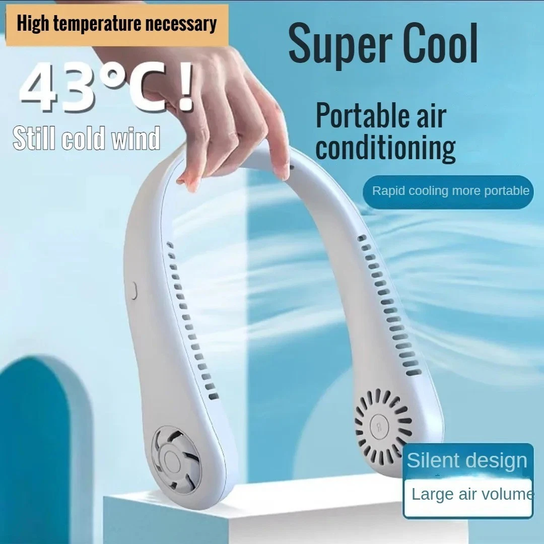 Ventilatore portatile 3 in 1 per il collo, mini ventilatore palmare o