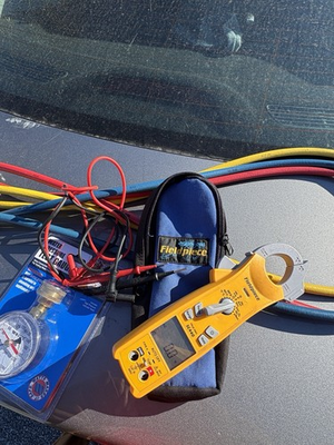 #ad HVAC Plumbing Tool Bundle – Manifold Gauge Set Clamp Meter amp; Pressure Gauge $125.00