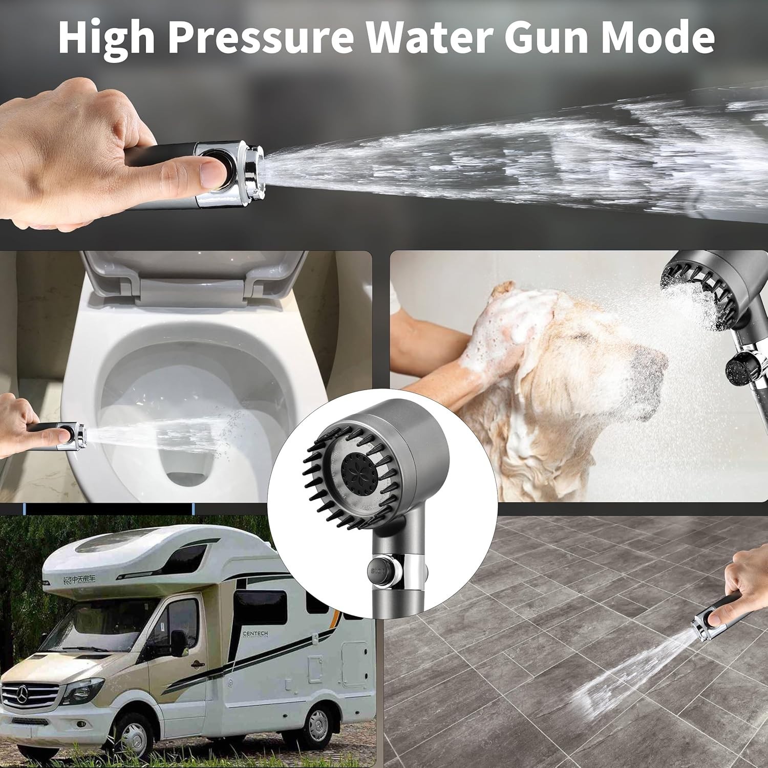Drivse iondrops Filtered Shower Head with Handheld,High Pressure Showerhead w...