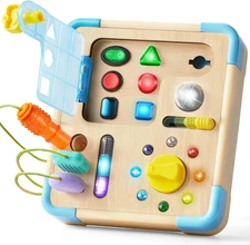 Electronic Busy Board – Montessori Learning Toddler Toy, 15 LED Lights & 9 Sound