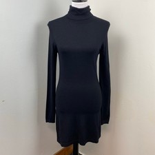 Forever 21 Little Black Bodycon Turtleneck Long Sleeve Dress Medium
