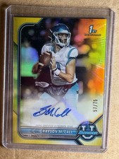 GRAYSON MCCALL 2021-22 Bowman University 1ST Chrome Prospect Auto Yellow 57/75