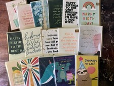 Lot of 16 Minted Birthday Greeting Cards Assortment w/Envelopes NEW