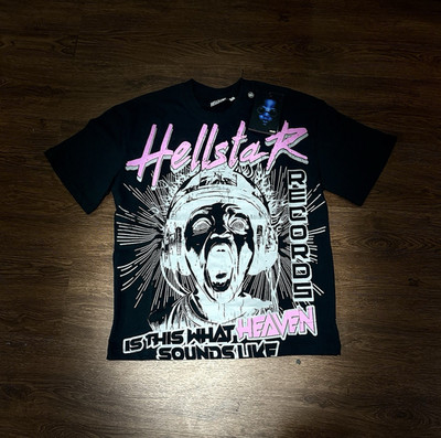 Hellstar World Tour Men's Graphic Cotton Jersey Black Short Sleeve T-Shirt