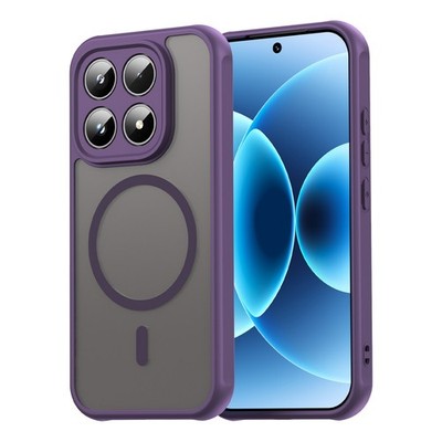 Handyhülle für Xiaomi 17 Hülle Magnet Ring Wireless Charging kabellos Case Lila