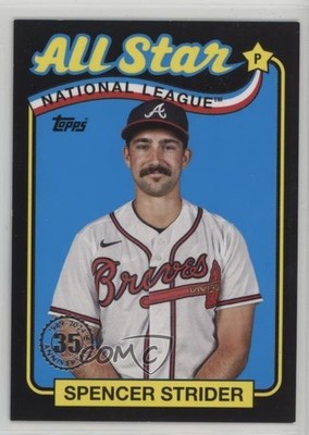 2024 Series 2 1989 Topps Baseball All-Stars Black 40/299 Spencer Strider c5b