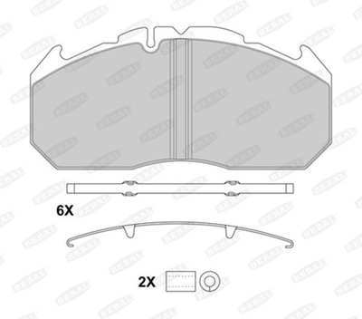 BERAL Bremsbelagsatz Scheibenbremse BCV29030BK für MAN FER4567W TGA F2000 2000