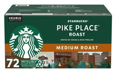 Starbucks Pike Place Medium Roast K-Cup, 72 Count 50000856503| eBay