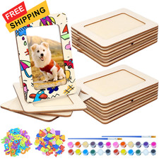 VOKOY 18 Pack Wooden Picture Frames for Crafts, DIY 18Pack, Rectangular Shape